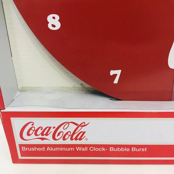 ⏰ NEW Coca Cola Wall Clock Brushed Aluminum Bubble Burst - Picture 3 of 5